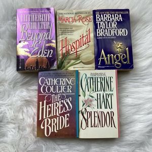 Lot of 5 Random Romance Novels Vintage Paperback Books Fiction Bundle 1990s